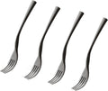 Knork Chrome Curve Salad Fork 4 Piece Set