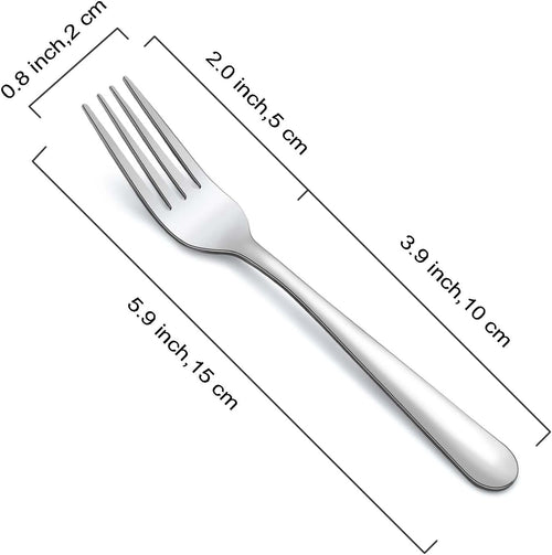 36-Piece Salad Forks Set  Funnydin 5.9" Stainless Steel Forks Silverware  Durable Dessert Forks Set  Cost-effective Small Forks for Home  Kitchen  Restaurant - Mirror Polished  Dishwasher Safe